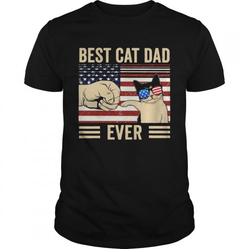 Best Cat Dad Ever Vintage American Flag Unisex 1 510x510 1