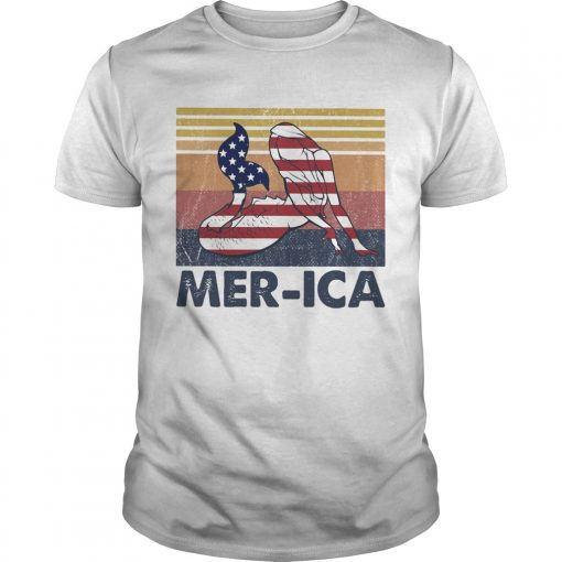 Mermaid Merica American Flag Veteran Independence Day Vintage Unisex 510x510 1