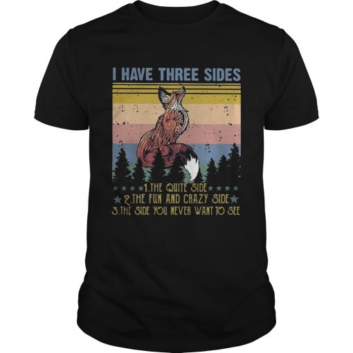 Fox I Have Three Sides The Quiet Side The Fun And Crazy Side The Side You Never Want To See Vintage Unisex 510x510 1