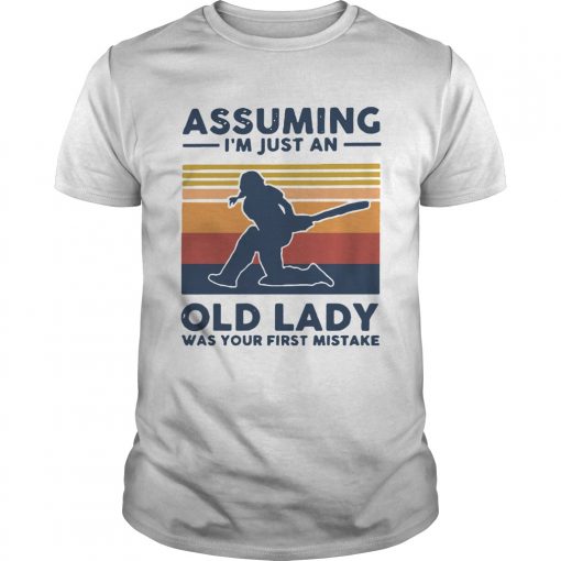 Cricket Assuming Im Just An Old Lady Was Your First Mistake Vintage Unisex 510x510 1