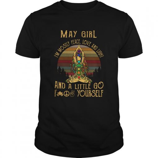 Vintage Yoga May Girl Im Mostly Peace Love And Light Unisex 510x510 1