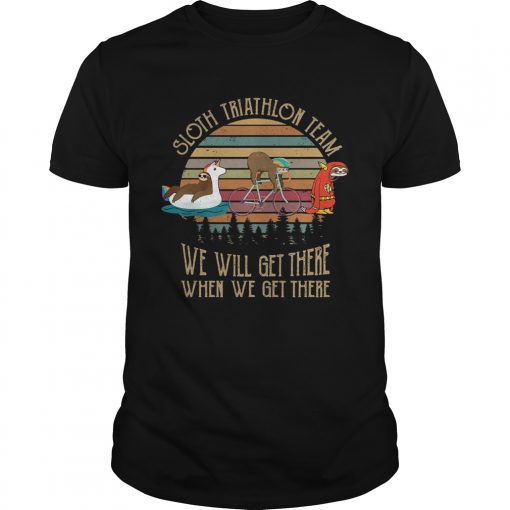 Sloth Triathlon Team We Will Get There When We Get There Vintage Unisex 510x510 1