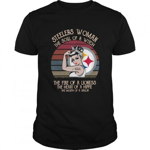 Steelers Woman The Soul Of A Witch The Fire Of A Lioness Vintage Unisex 510x510 1