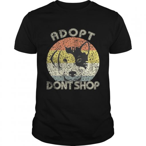 Adopt Dont Shop Vintage For Pet Loverscat And Dog Tshirt Unisex 510x510 1