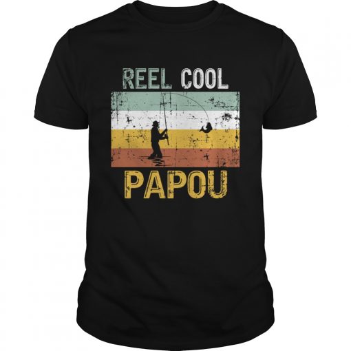 Reel Cool Papou Father Day Shirt Fishing Vintage 4th Of July Tshirt Unisex 510x510 1