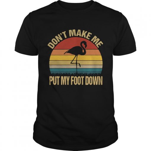 Flamingo Dont Make Me Put My Foot Down Vintage Shirt 510x510 1
