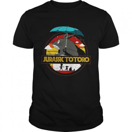 Tonari No Totoro Jurassic Totoro Vintage Sunset Unisex Shirt 510x510 1