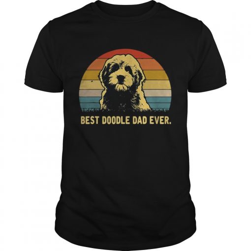 Best Doodle Dad Ever Vintage Sunset Unisex Shirt 510x510 1