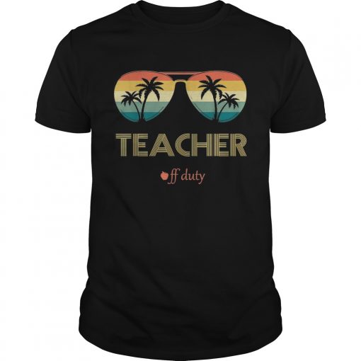 Official Summer Teacher Off Duty Glass Vintage Unisex Shirt 510x510 1