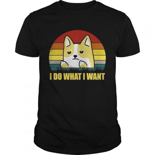 Corgi I Do What I Want Vintage Unisex Shirt 510x510 1