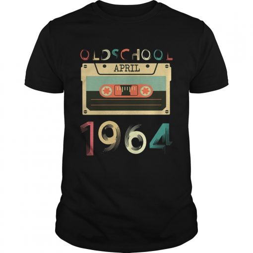 Vintage Cassette Tape Oldschool April 1964 Birthday Unisex Shirt 510x510 1