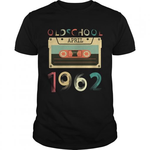 Vintage Cassette Tape Oldschool April 1962 Birthday Unisex Shirt 510x510 1