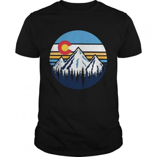 Colorado Mountains Retro Vintage Vibe Design Unisex Shirt 510x510 1