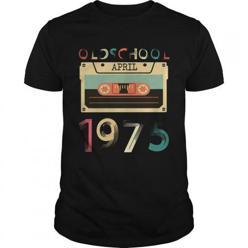 Vintage Cassette Tape Oldschool April 1975 Birthday Unisex Shirt 510x510 1