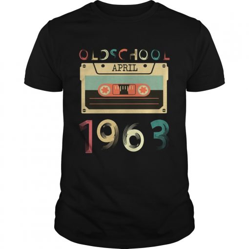 Vintage Cassette Tape Oldschool April 1963 Birthday Unisex Shirt 510x510 1