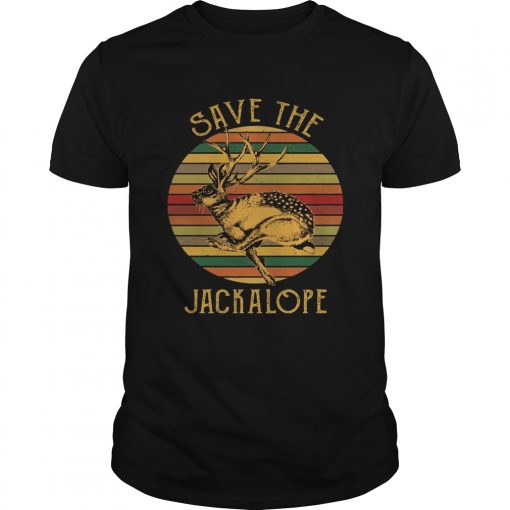 Vintage Save The Jackalope Funny Rabbit With Horn Unisex Shirt 510x510 1