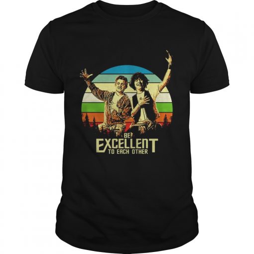 Unisex Bill And Teds Be Excellent To Each Other Vintage Sunset Shirt 510x510 1