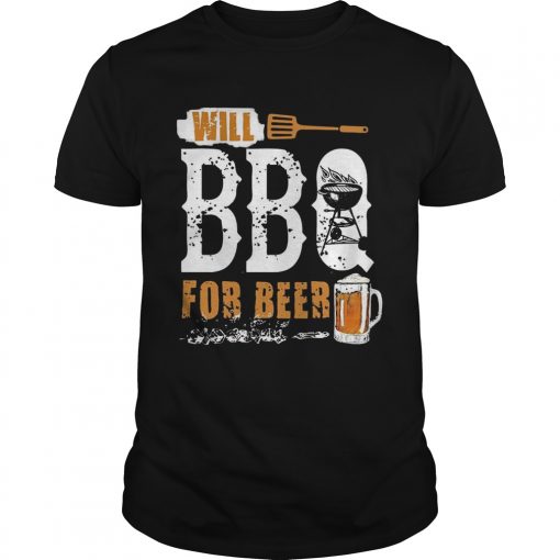 Unisex Will Bbq For Beer Funny Grilling Vintage Shirt For Beer Lover Shirt 510x510 1