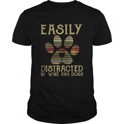 Wine Easily Distracted By Disney And Dogs Mickey Vintage Guys Tee 510x510 1
