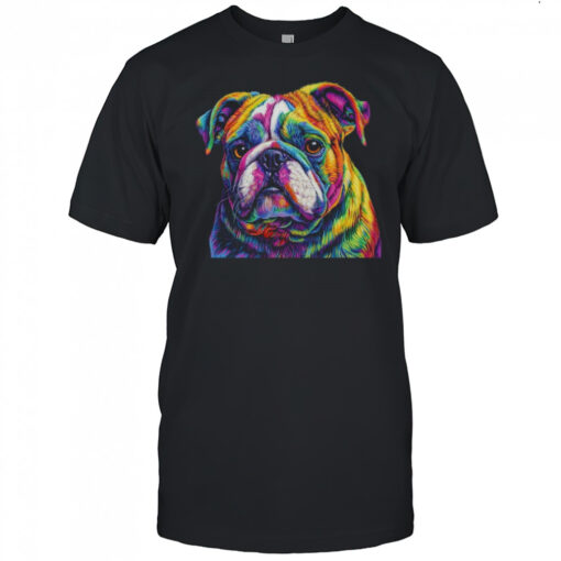 Bulldog Dog Colorful Face Dog Lover Men Women Shirt Mens T Shirt If8h7h 510x510 1