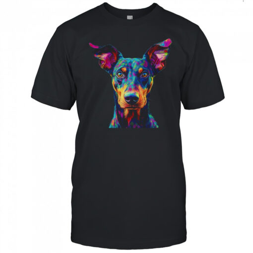 Doberman Dog Colorful Face Dog Lover Men Women Shirt Mens T Shirt Lubfa1 510x510 1