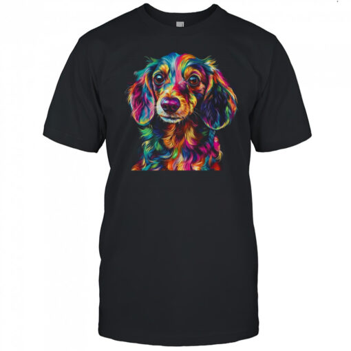 Dachshund Dog Colorful Face Dog Lover Men Women Shirt Mens T Shirt Gns9fv 510x510 1