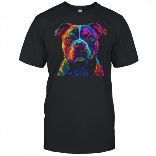 Pitbull Dog Colorful Face Dog Lover Men Women Shirt Mens T Shirt Katkvf 510x510 1