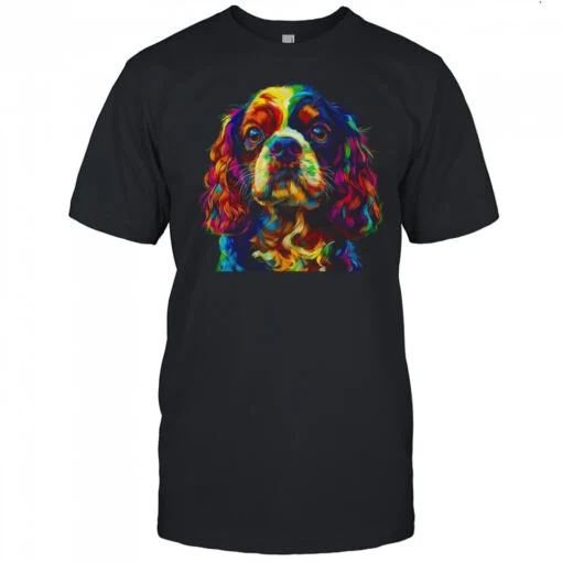 Cavalier King Charles Spaniel Dog Colorful Face Dog Lover Men Women shirt