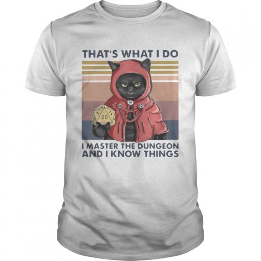 Black Cat Thats What I Do I Master The Dungeon And I Know Things Vintage Unisex 510x510 1