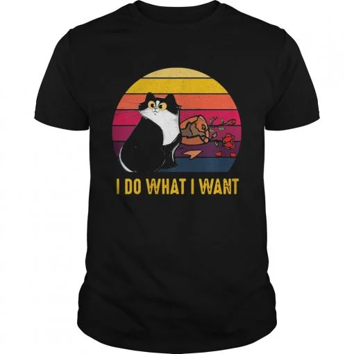 Cat Broke Vase I Do What I Want Vintage Retro Unisex 1 510x510