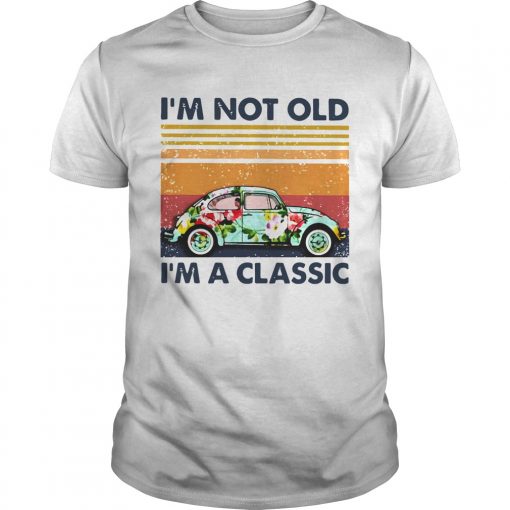 Floral Volkswagen Beetle Im Not Old Im A Classic Vintage Retro Unisex 510x510 1