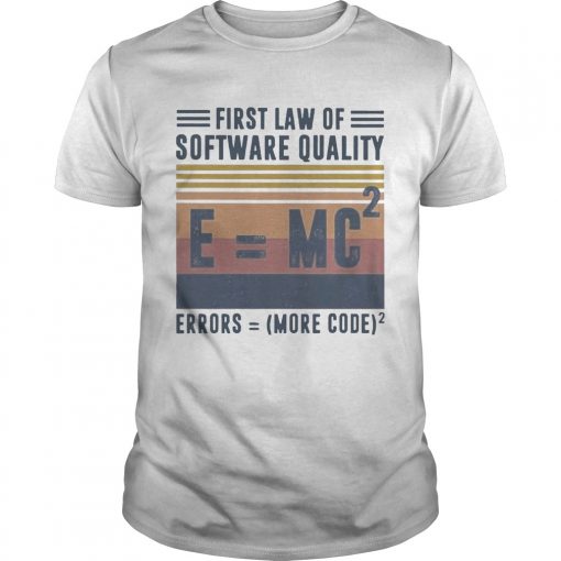 First Law Of Software Quality Errors More Code Vintage Retro Unisex 510x510 1