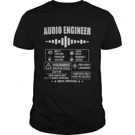 Audio Engineer Warning Sarcasm Inside Contents May Vary In Colors 100 Organic Unisex 510x510 1