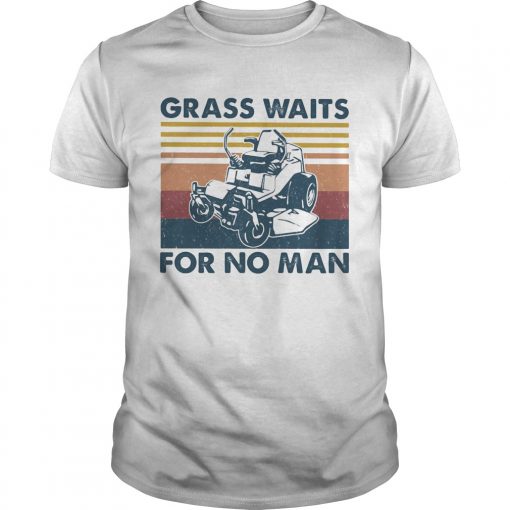 Lawn Mower Grass Waits For No Man Vintage Retro Unisex 510x510 1