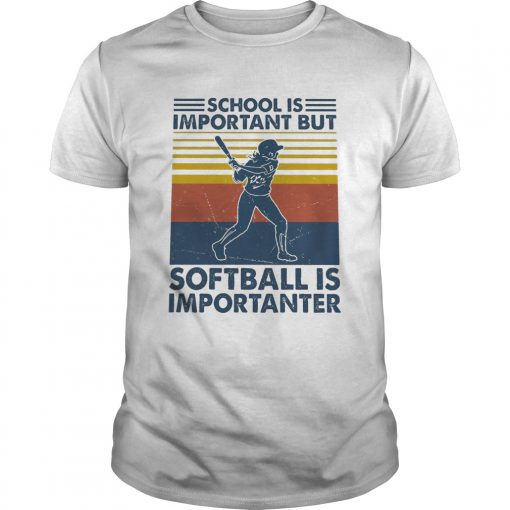School Is Important But Softball Is Importanter Vintage Retro Unisex 510x510 1