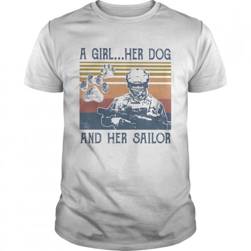 A Girl Her Dog And Her Sailor Footprint Vintage Retro Unisex 510x510 1