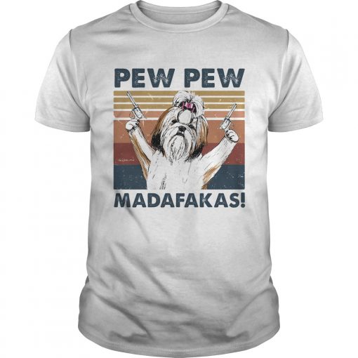 Pew Pew Madafakas Dog Gun Vintage Retro Unisex 510x510