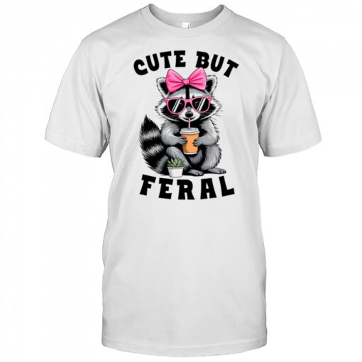 But Feral Funny Colorful Racoon With Sunglasses Racoon Shirt Mens T Shirt Oxcy9b 510x510 1