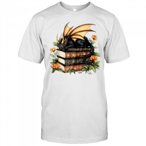 Dragon Books Cottagecore Flower Bookworm Book Lover Shirt Mens T Shirt Llqnxv 510x510 1