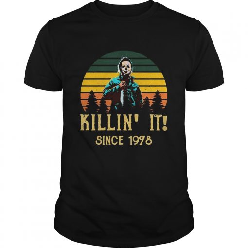 Halloween Michael Myers Killin It Since 1978 Vintage Retro Unisex 510x510 1