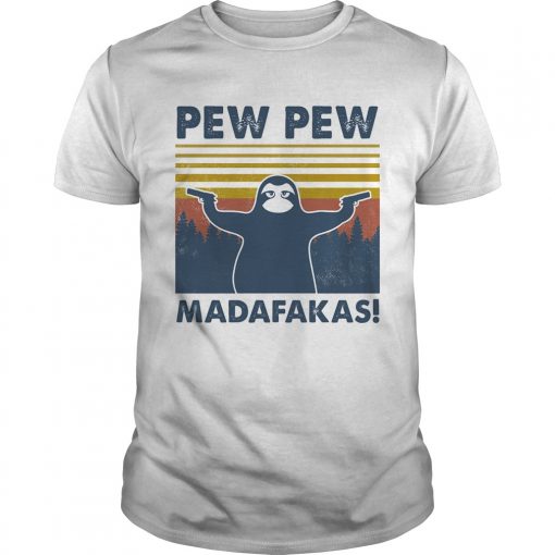 Sloth Pew Pew Madafakas Vintage Retro Unisex 510x510 1