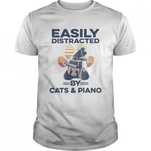 Easily Distracted By Cats And Piano Vintage Unisex 510x510 1