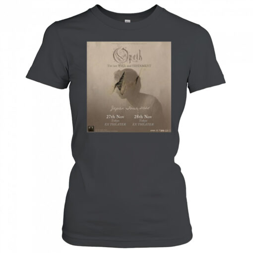 Opeth Japan Tour Nov 2025 The Last Will And Testament T Shirt Womens T Shirt Uqajt0