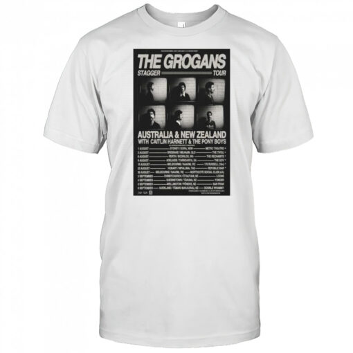 The Grogans Stagger Tour 2025 Australia And New Zealand With Caitlin Harnett And The Pony Boys T Shirt Mens T Shirt Uu7wab 510x510 1