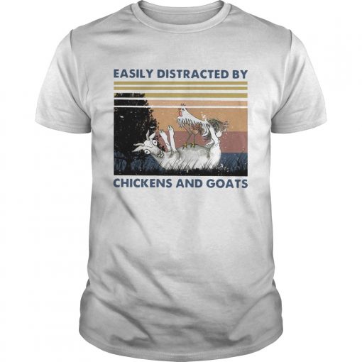 Easily Distracted By Chickens And Goats Vintage Unisex 510x510 1