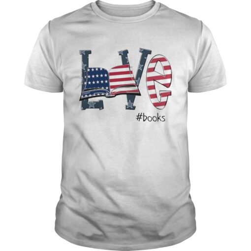Love Books America Flag Unisex