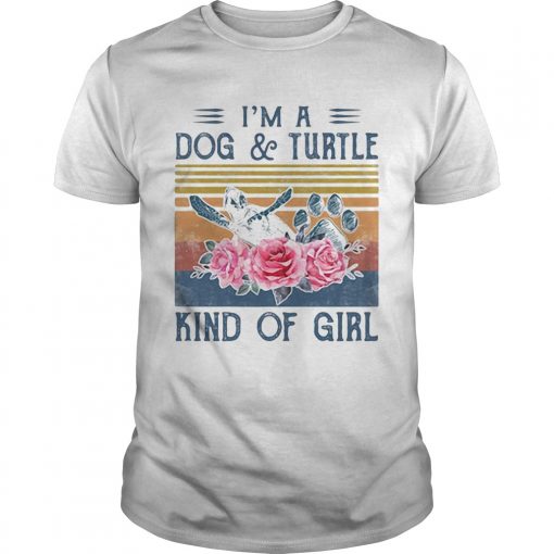 Im A Paw Dog And Turtle Kind Of Girl Flowers Vintage Retro Unisex 510x510 1