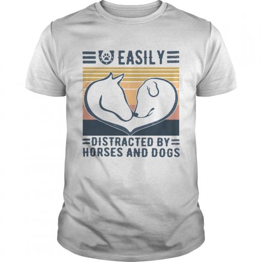 Easily Distracted By Horses And Dogs Vintage Unisex 510x510 1