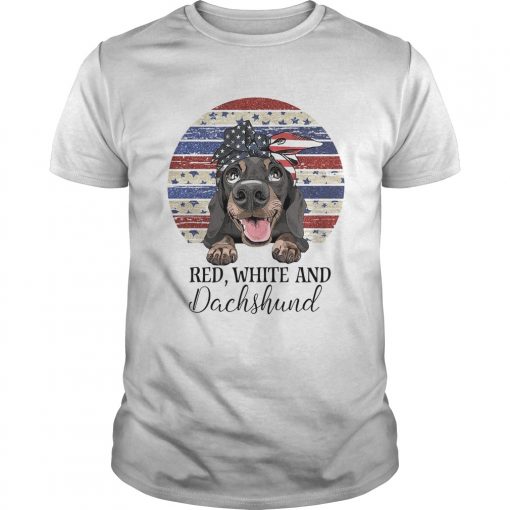 Red White And Dachshund American Flag Independence Day Vintage Retro Unisex 510x510 1
