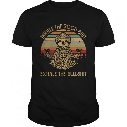 Yoga Sloth Whale The Good Shit Exhale The Bullshit Vintage Retro Unisex 510x510 1